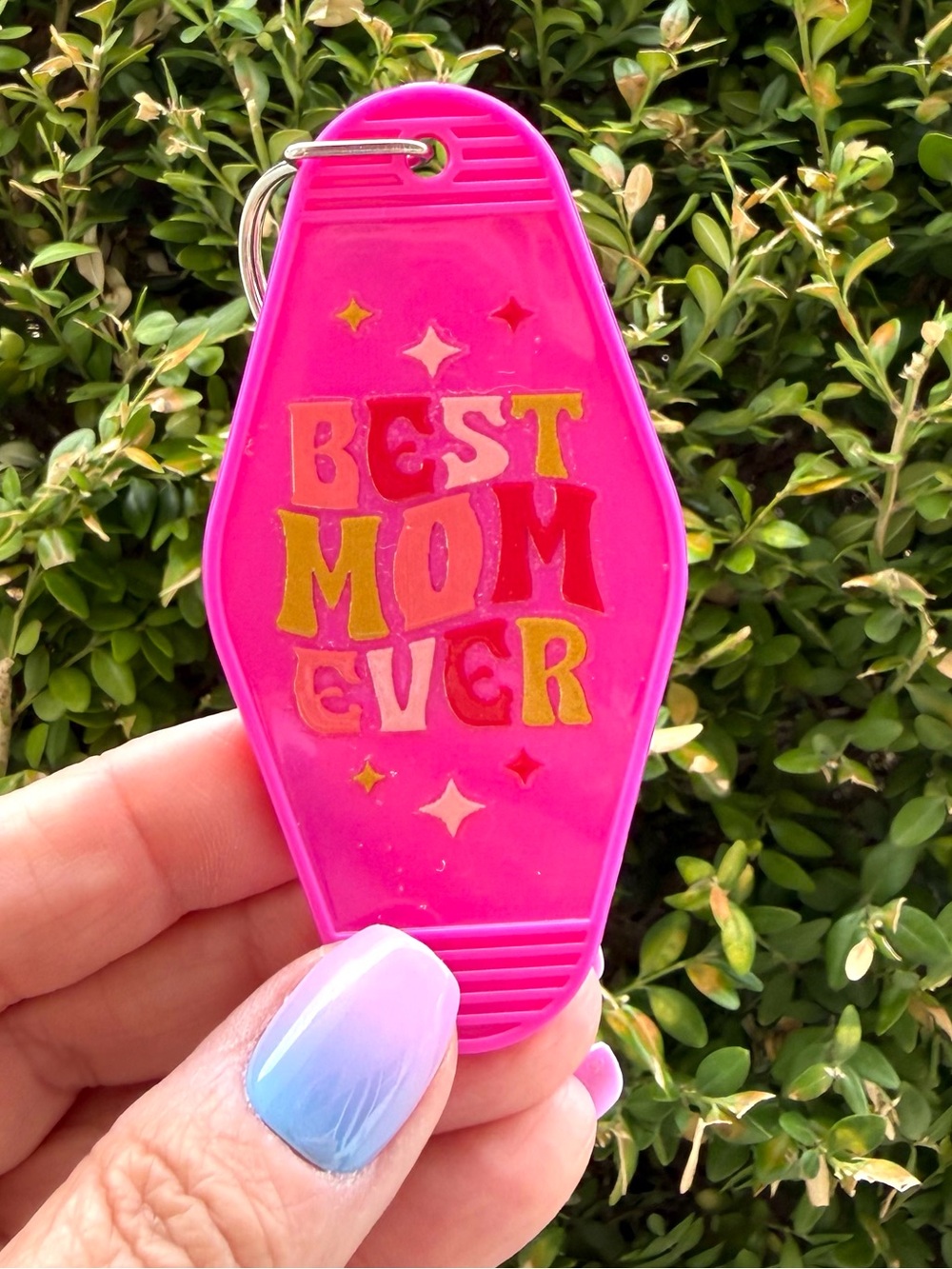 Vintage style motel key 3.5” keychain Best Mom Ever gift idea